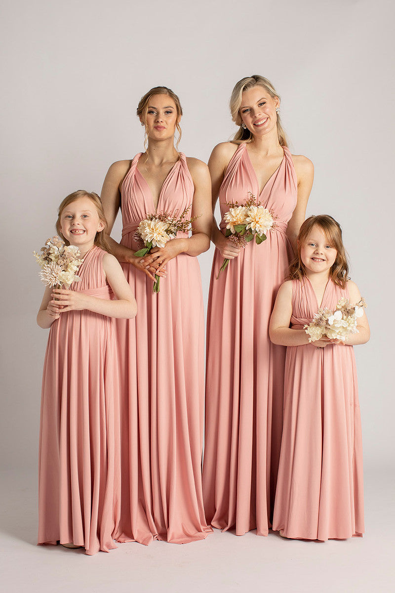 Classic Multiway Infinity Bridesmaid Dress in Dusty Pink - Formal Dresses  For Sale
