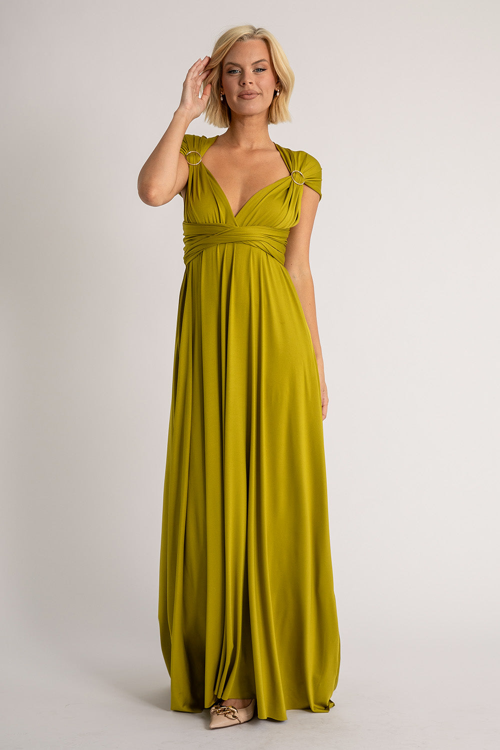 Classic Infinity Dress in Kiwi Green | Multiway