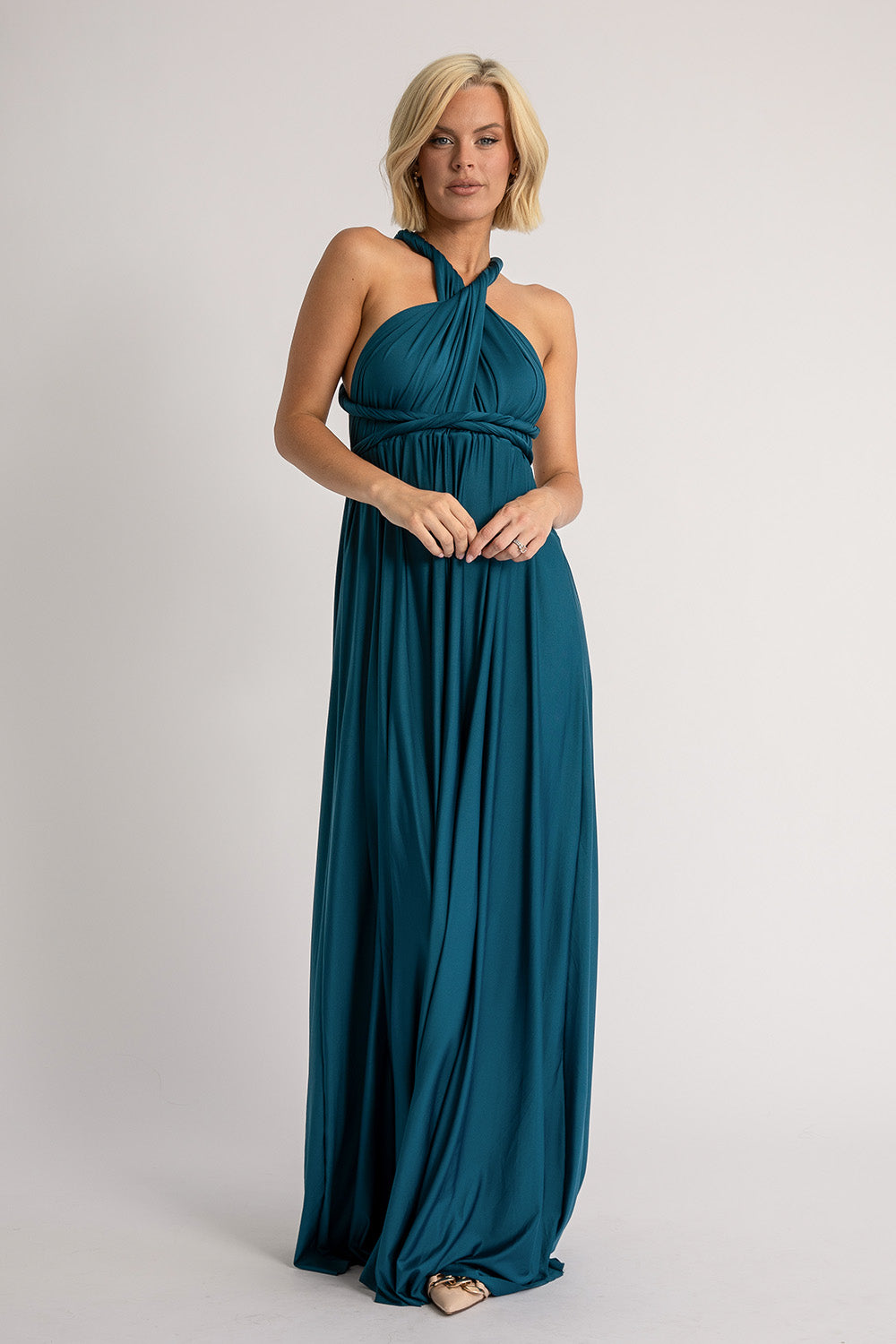 Classic Multiway Infinity Dress in Peacock For Sale Online