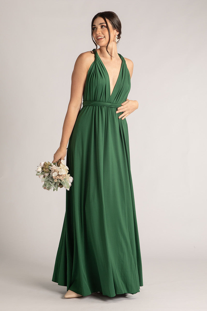 green emerald velvet dress Green Infinity Dress/Wrap Convertible Bridesmaid Dress/Plus Size Floor 45 Inches / Plus(16-26) main image 0