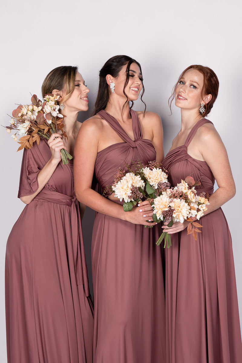 Classic Multiway Infinity Dress in Dusty Mauve For Sale - Bridesmaids  Dresses