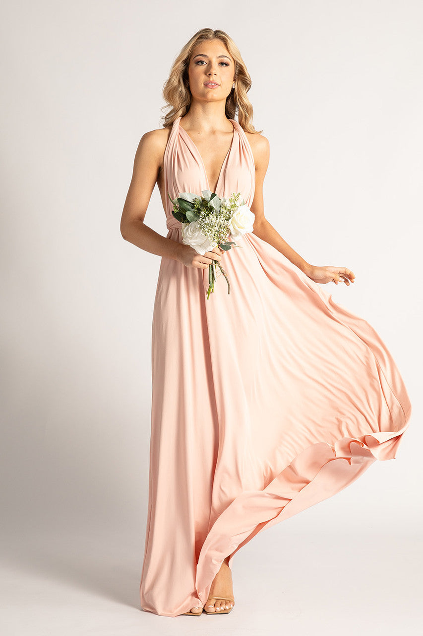 Classic Multiway Infinity Dress In Light Blush Pink For Sale - Bridesmaids Dresses | Model Chic Classic Multiway Infinity Dress In Light Blush Pink For Sale - Bridesmaids Dresses | Model Chic