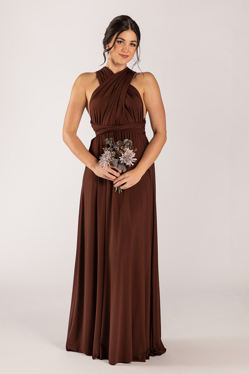 Classic Multiway Infinity Dress in Mahogany - Evening Dresses