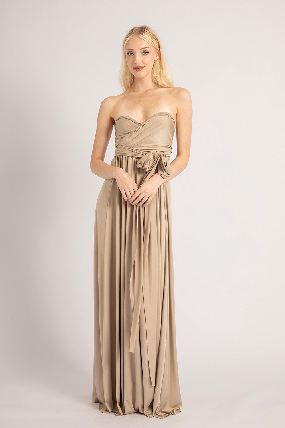 model chic bridesmaid dresses Classic Multiway Infinity Dress in Mocha For Sale Online SATIN