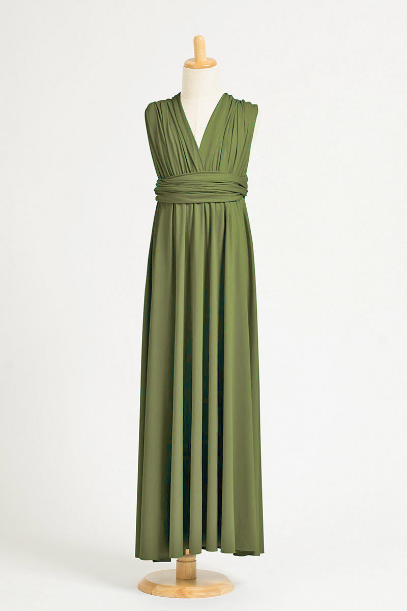 Classic Multiway Infinity Dress in Olive Green