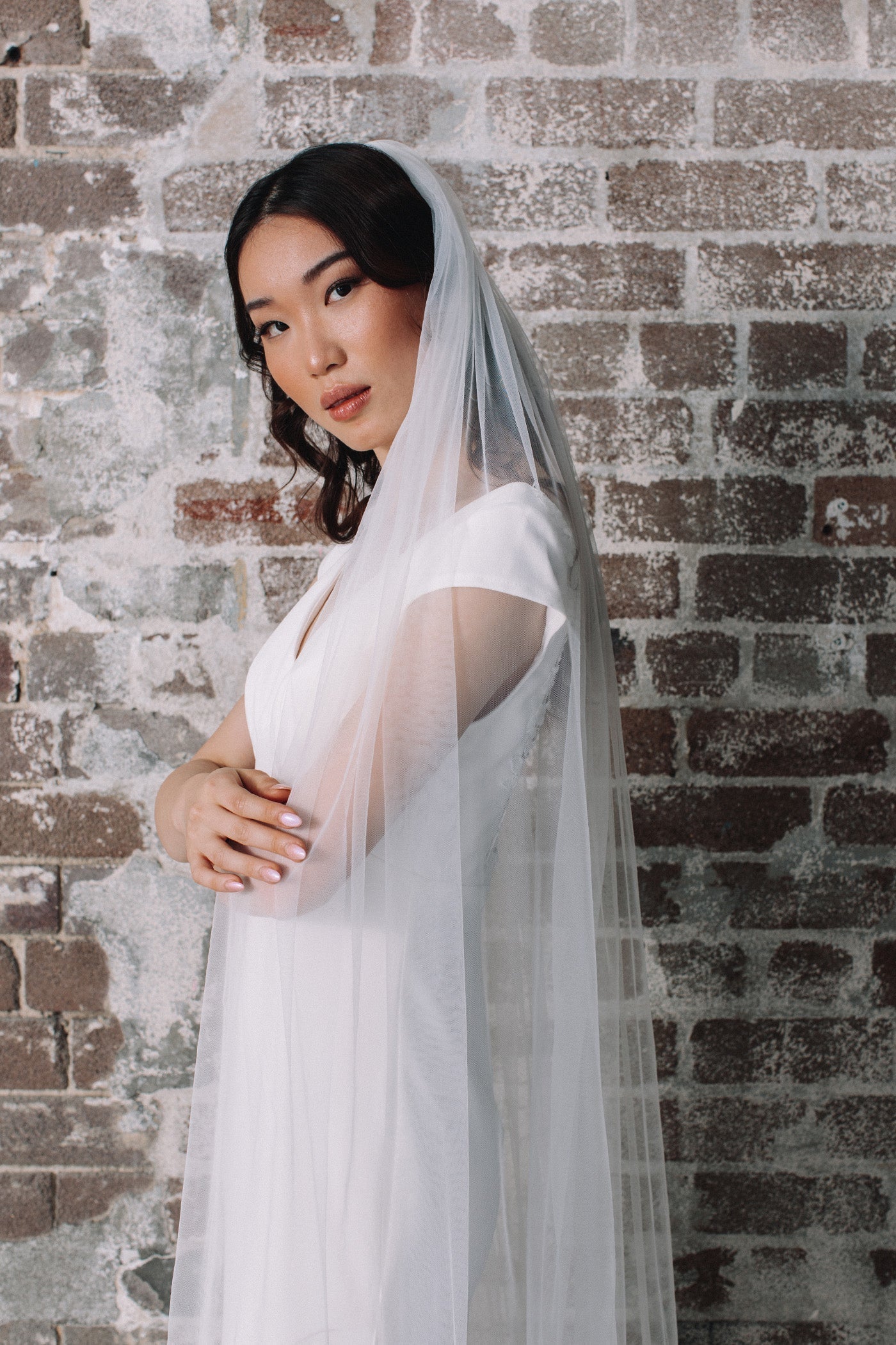 Kristine Single Layer Tulle Wedding Veil