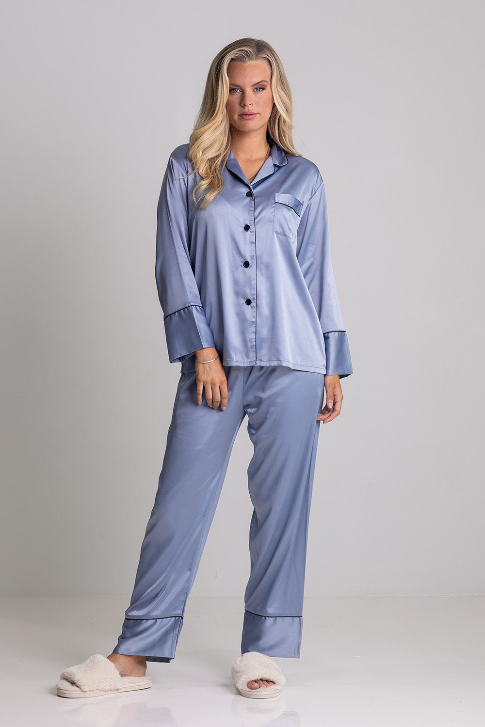 Evie Long Satin Bridesmaids Pyjamas