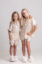 Zoey Short Sleeved Satin Pyjamas - Kids