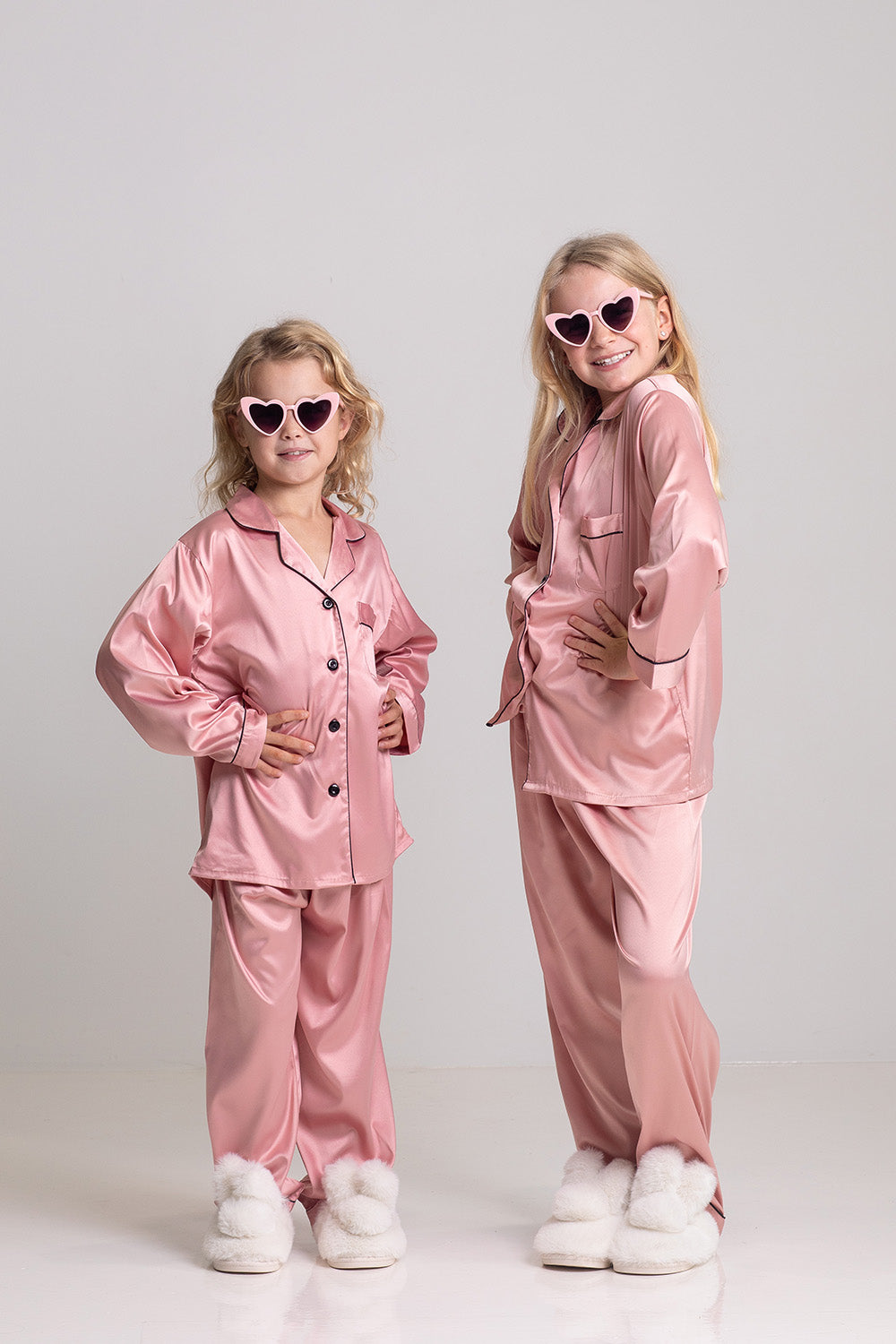 Evie Long Satin Bridesmaids Pyjamas - Kids