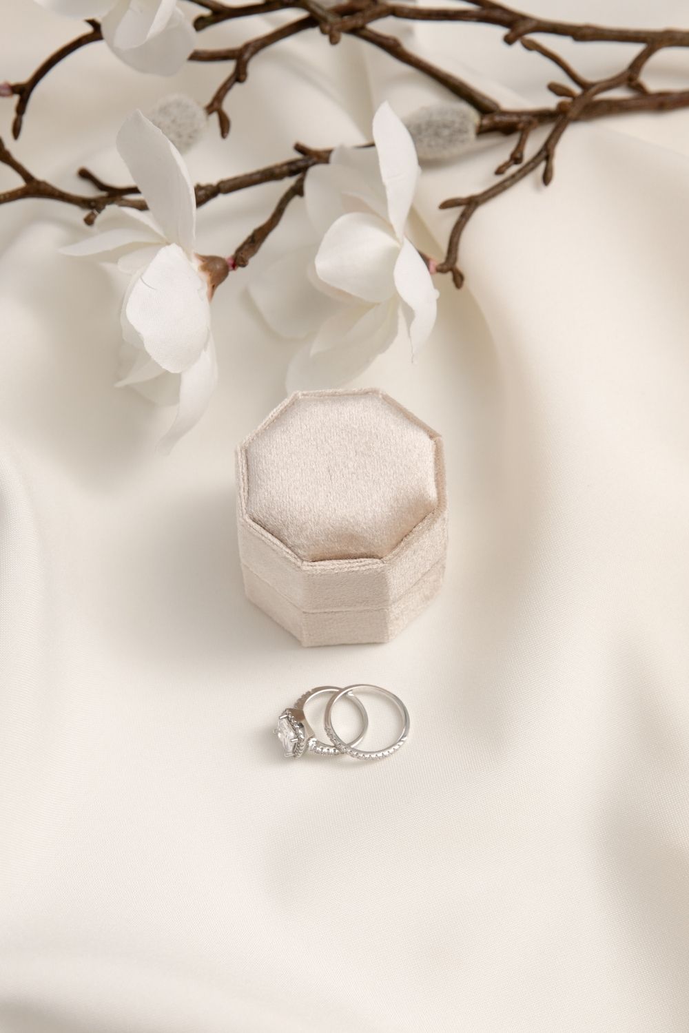 Octagonal Velvet Ring Box