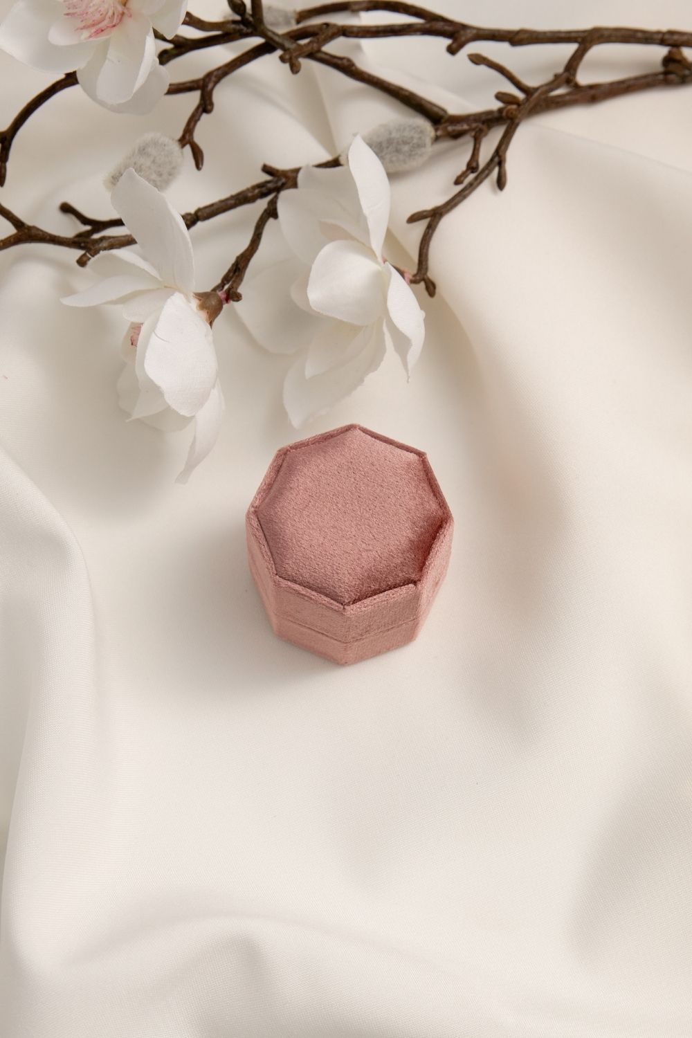 Octagonal Velvet Ring Box