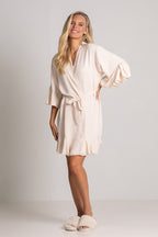 Jasmine Ruffle Bridesmaid Robe in Champagne