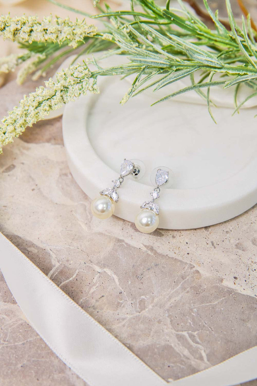 Blair Silver Large Pearl Drop Earring 