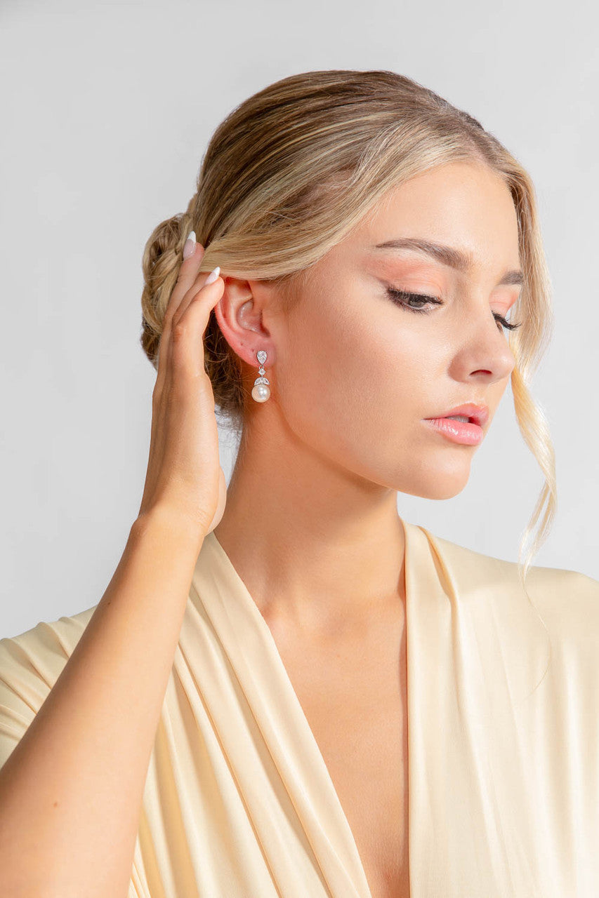 Blair Silver Large Pearl Drop Earring 