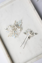 Aerin Silver Bridal Hair Comb + Pin Set
