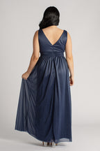 Aurora Sparkly Sleeveless Formal Dress in Navy