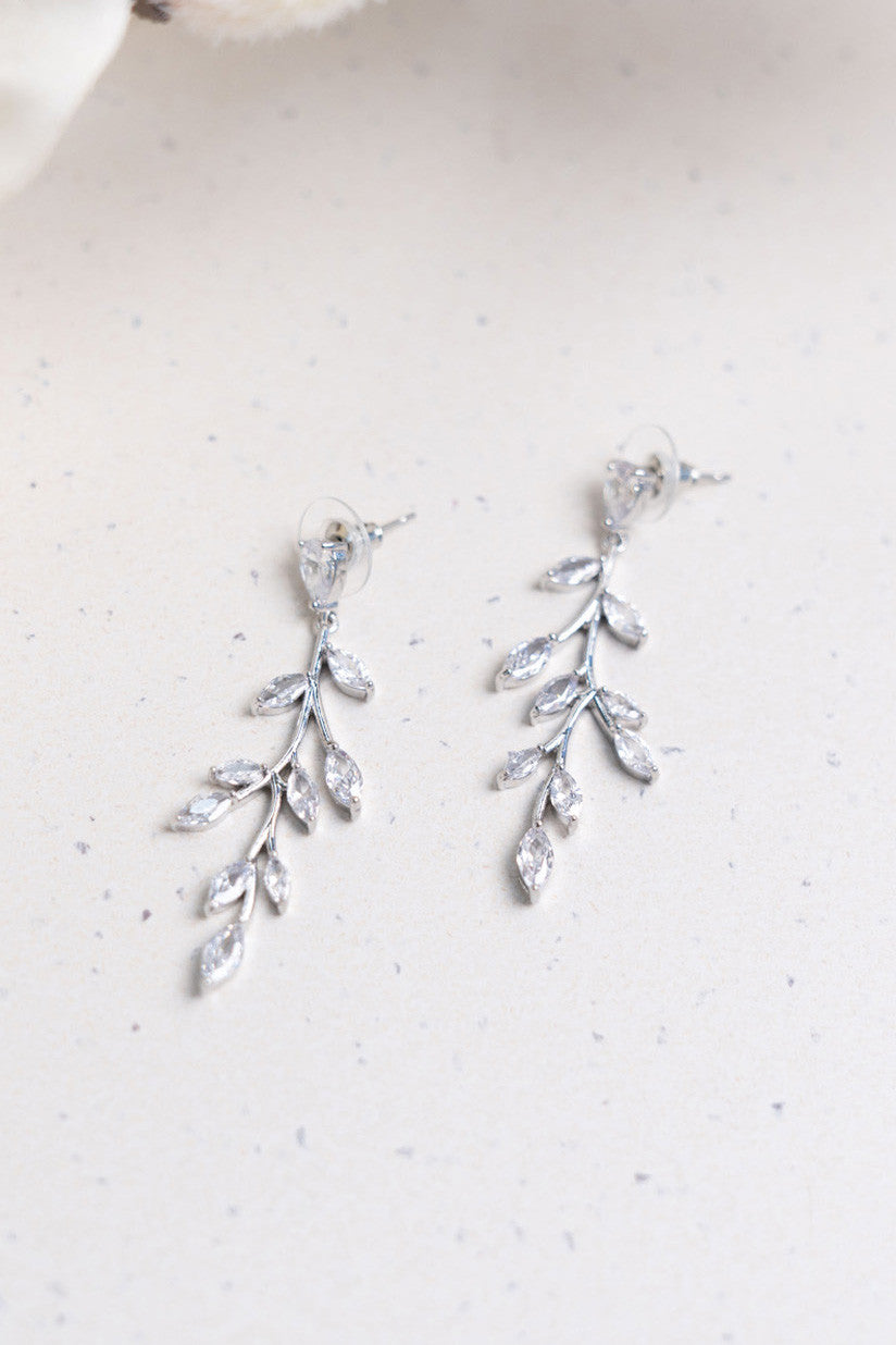 Callie Silver CZ Earrings