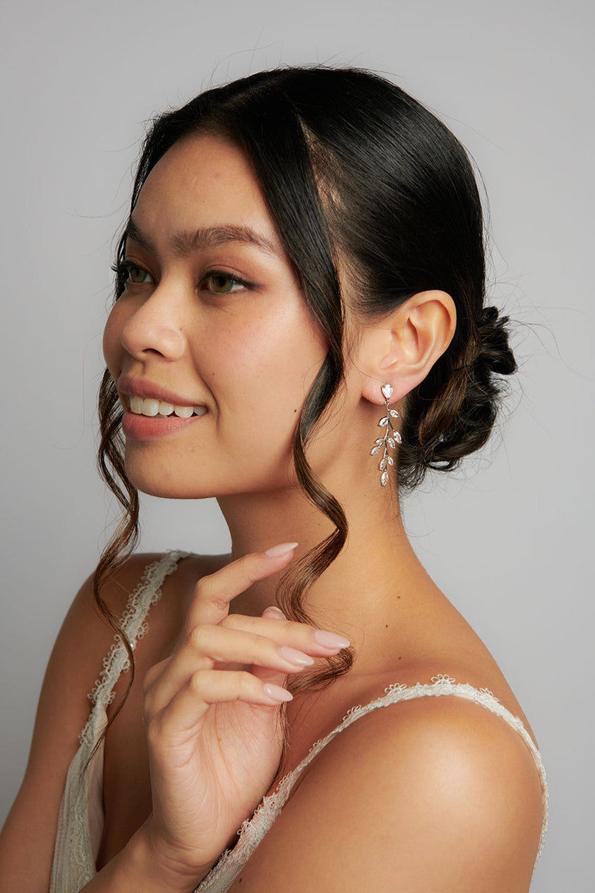 Callie Silver CZ Earrings