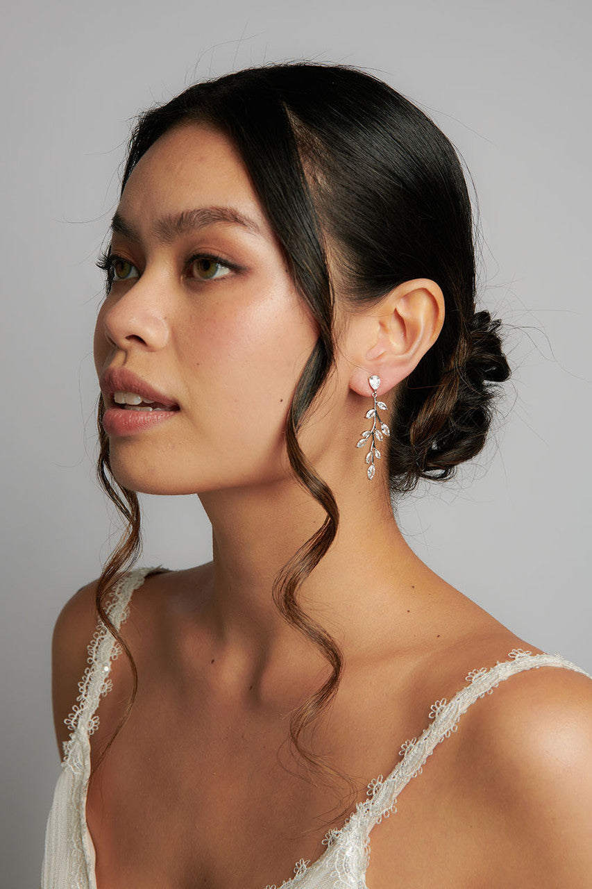 Callie Silver CZ Earrings