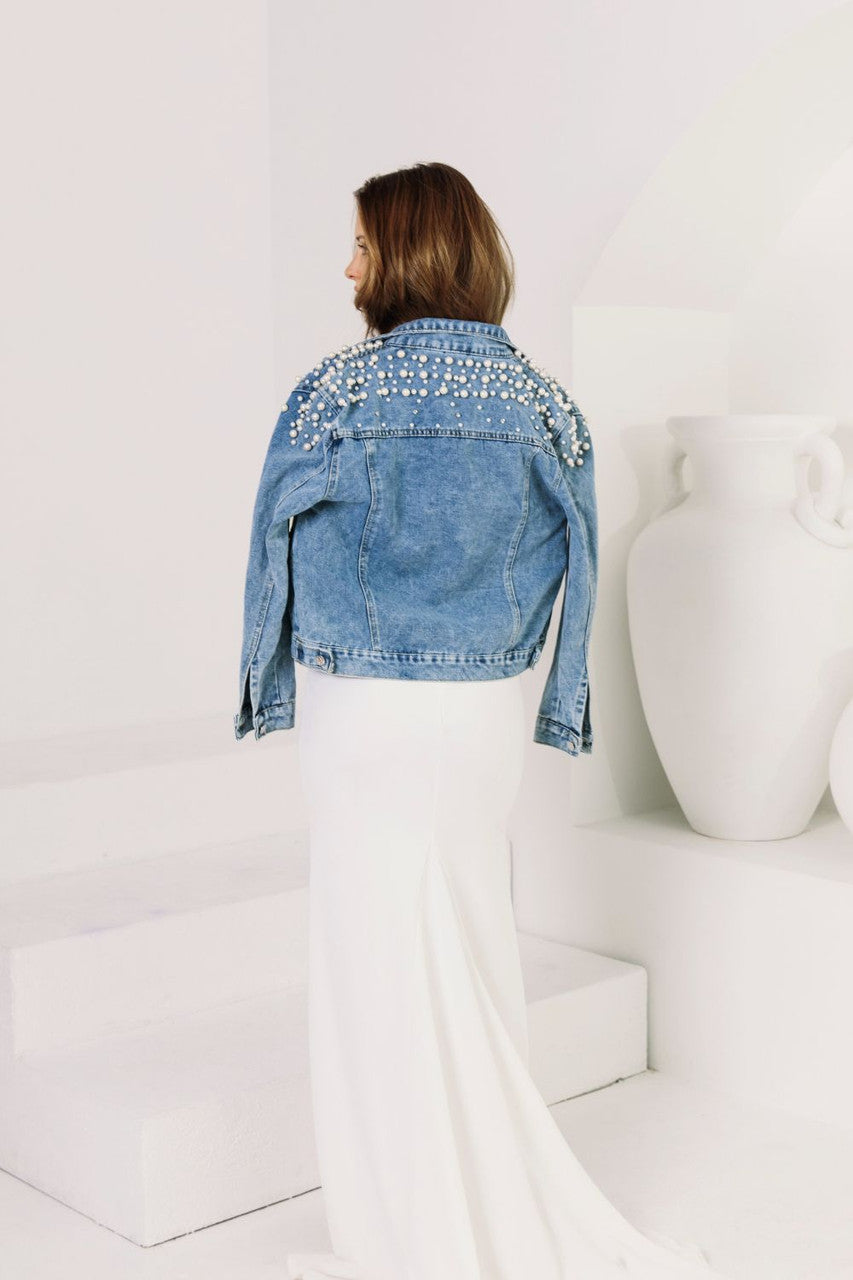 Pearl Bridal Denim Jacket