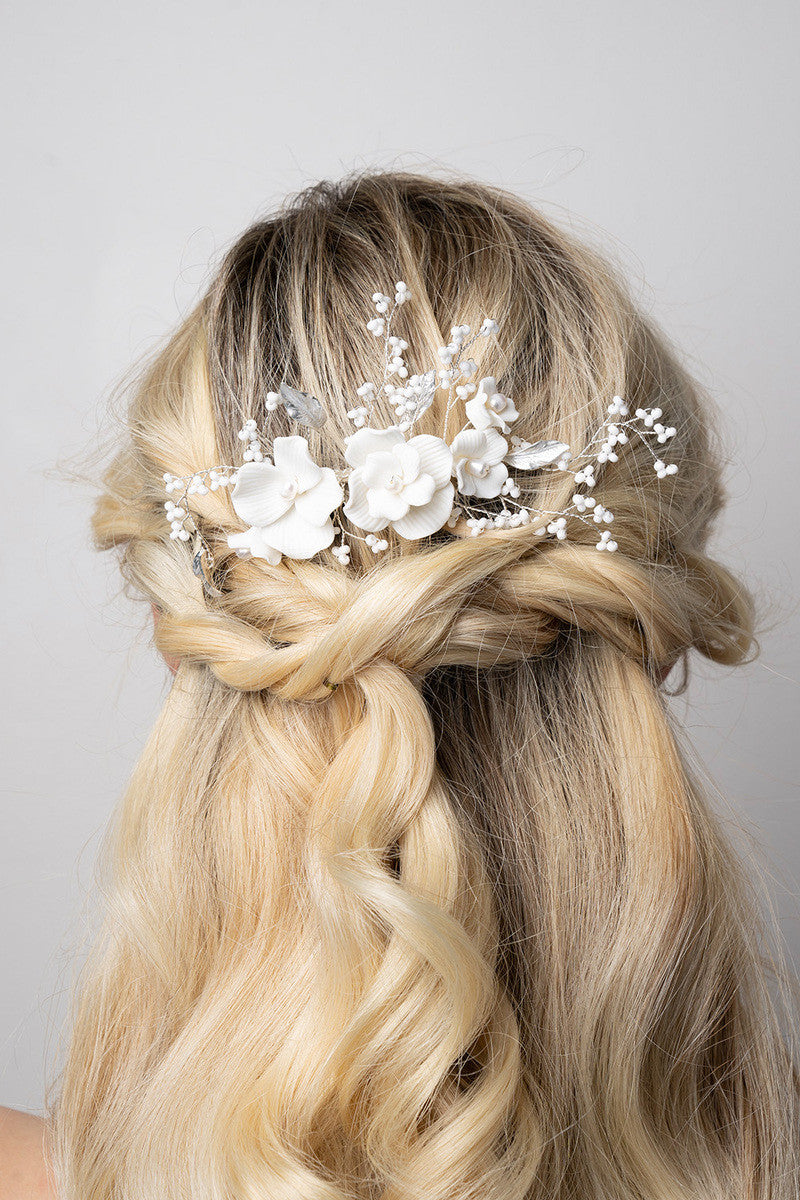 Celeste Silver Bridal Hair Comb