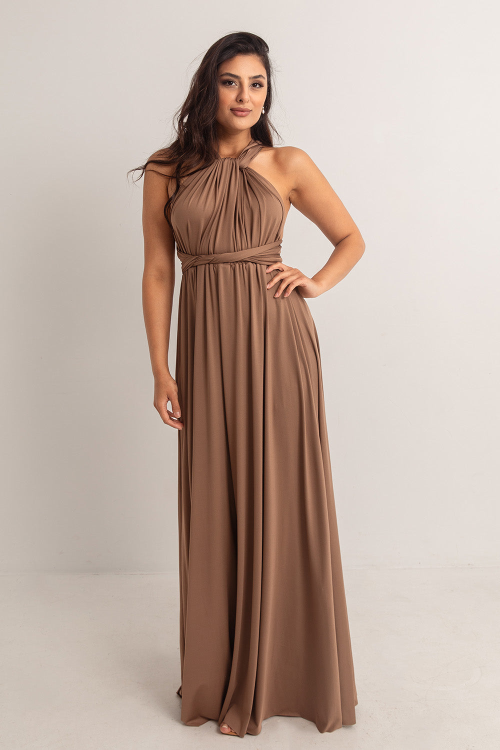Classic Multiway Infinity Dress in Chocolate