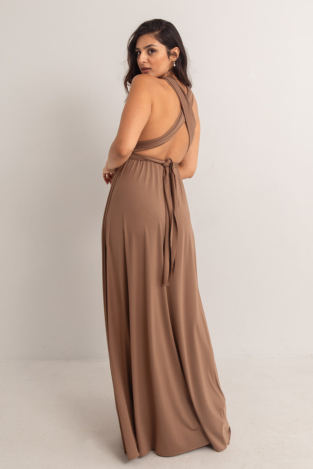 Classic Multiway Infinity Dress in Chocolate