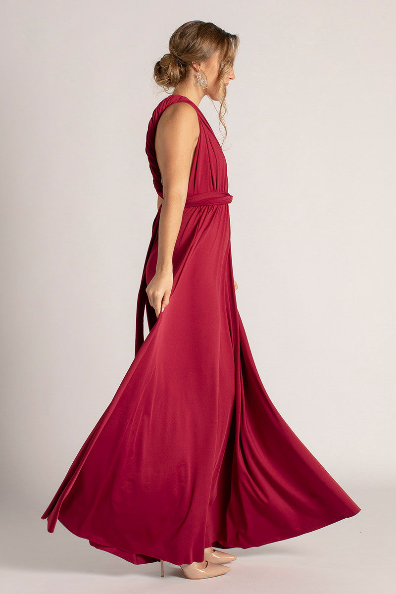 Classic Multiway Infinity Dress in Burgundy