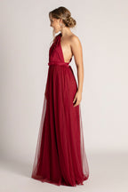 Tulle Overlay Skirt For Classic Multiway Dress in Burgundy