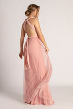 Tulle Overlay Skirt For Classic Multiway Dress in Dusty Pink