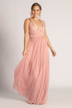 Tulle Overlay Skirt For Classic Multiway Dress in Dusty Pink