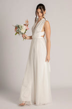 Tulle Overlay Skirt For Classic Multiway Dress in Ivory