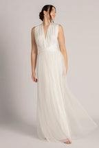 Tulle Overlay Skirt For Classic Multiway Dress in Ivory