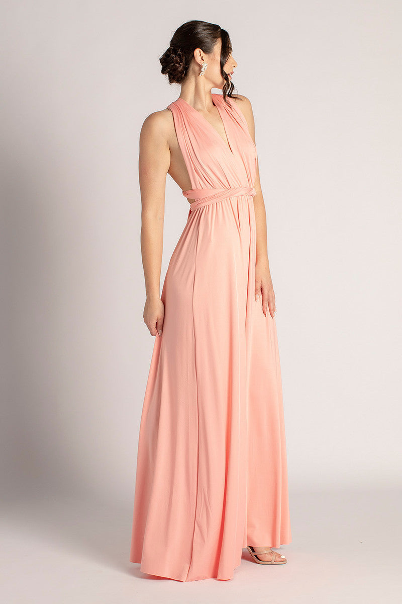 Classic Multiway Infinity Dress in Light Coral Pink