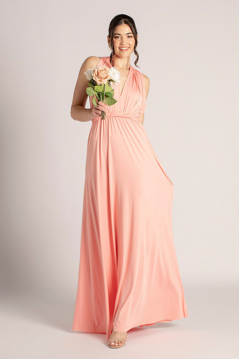 Classic Multiway Infinity Dress in Light Coral Pink