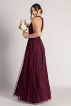 Tulle Overlay Skirt For Classic Multiway Dress in Mulberry