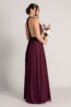 Tulle Overlay Skirt For Classic Multiway Dress in Mulberry