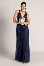 Tulle Overlay Skirt For Classic Multiway Dress in Navy