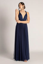 Tulle Overlay Skirt For Classic Multiway Dress in Navy