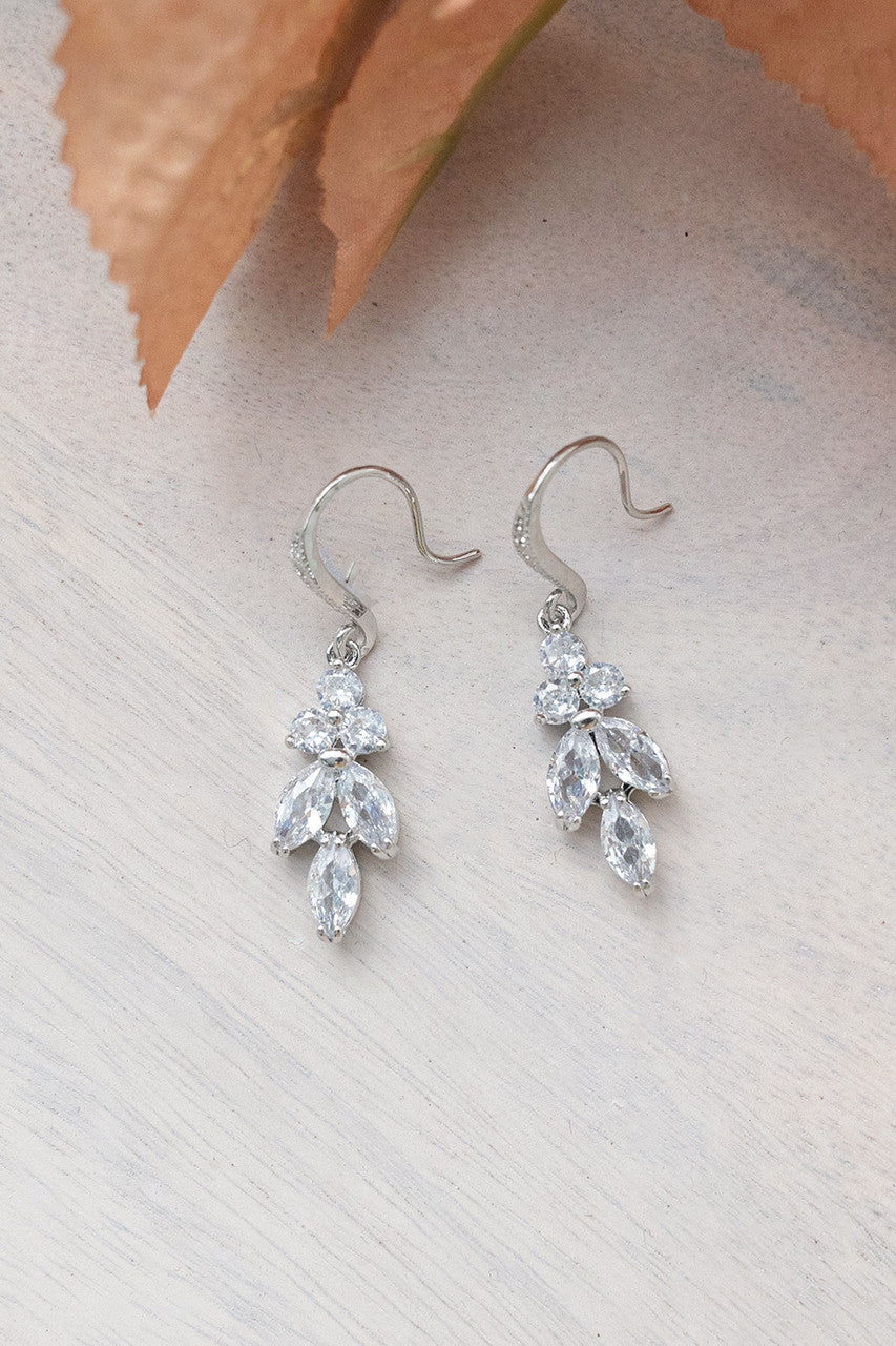 Cora Silver CZ Earrings