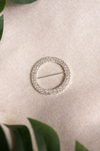 Aurielle Silver Rhinestone Buckle - Medium