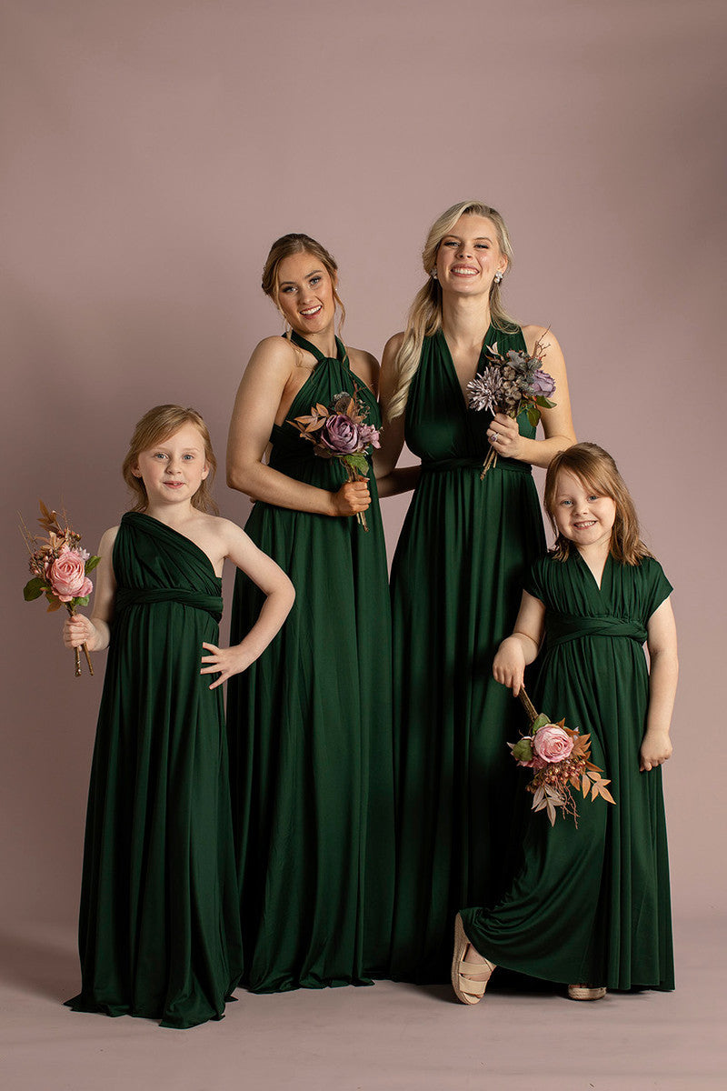 Classic Multiway Infinity Dress in Hunter Green