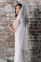 Ella Tulle & Pearl Wedding Veil - Short - White