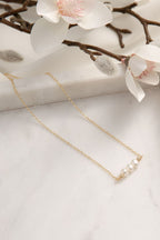 Ember Gold Pearl Necklace