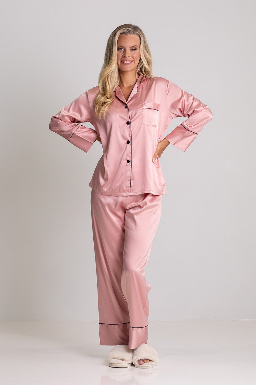 Evie Long Satin Bridesmaids Pyjamas