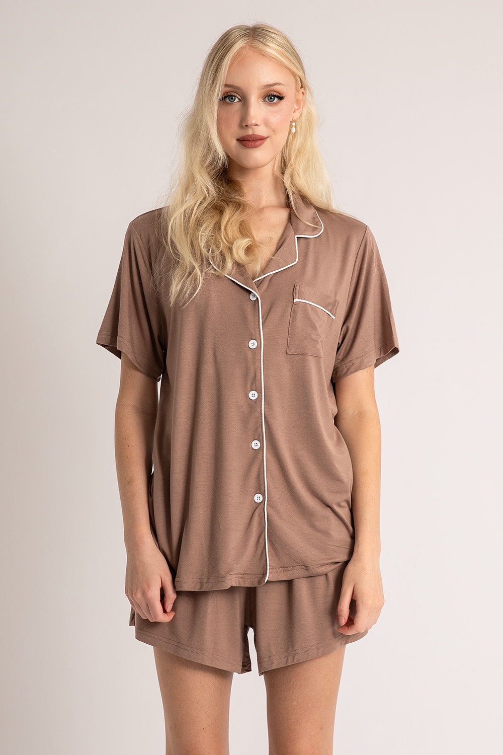 Indie Super Soft Bridesmaids Pyjamas in Chocolate