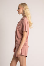 Indie Super Soft Bridesmaids Pyjamas in Dusty Pink