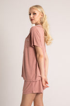 Indie Super Soft Bridesmaids Pyjamas in Dusty Pink