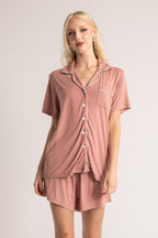 Indie Super Soft Bridesmaids Pyjamas in Dusty Pink