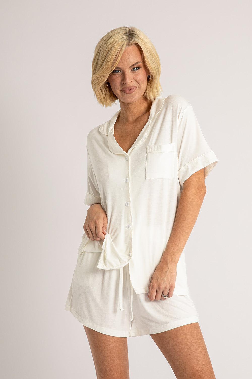 Indie Super Soft Bridesmaids Pyjamas in White